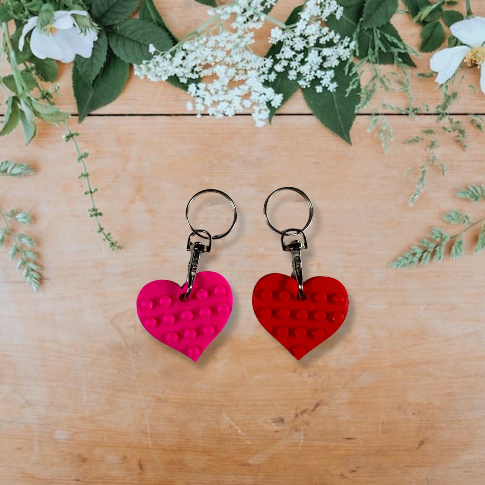 Lego Compatible alphabet keyring  Choice of colours and letter Y, Z, HEART AND STAR (Free Postage)