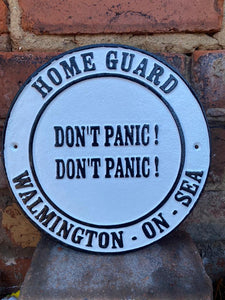 Dads Army Don’t Panic Home Guard heavy cast iron sign