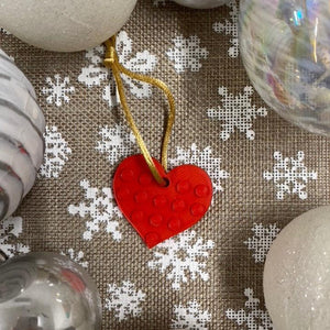 Lego Compatible small Hanger - Heart - Choice of colours (Free Postage)