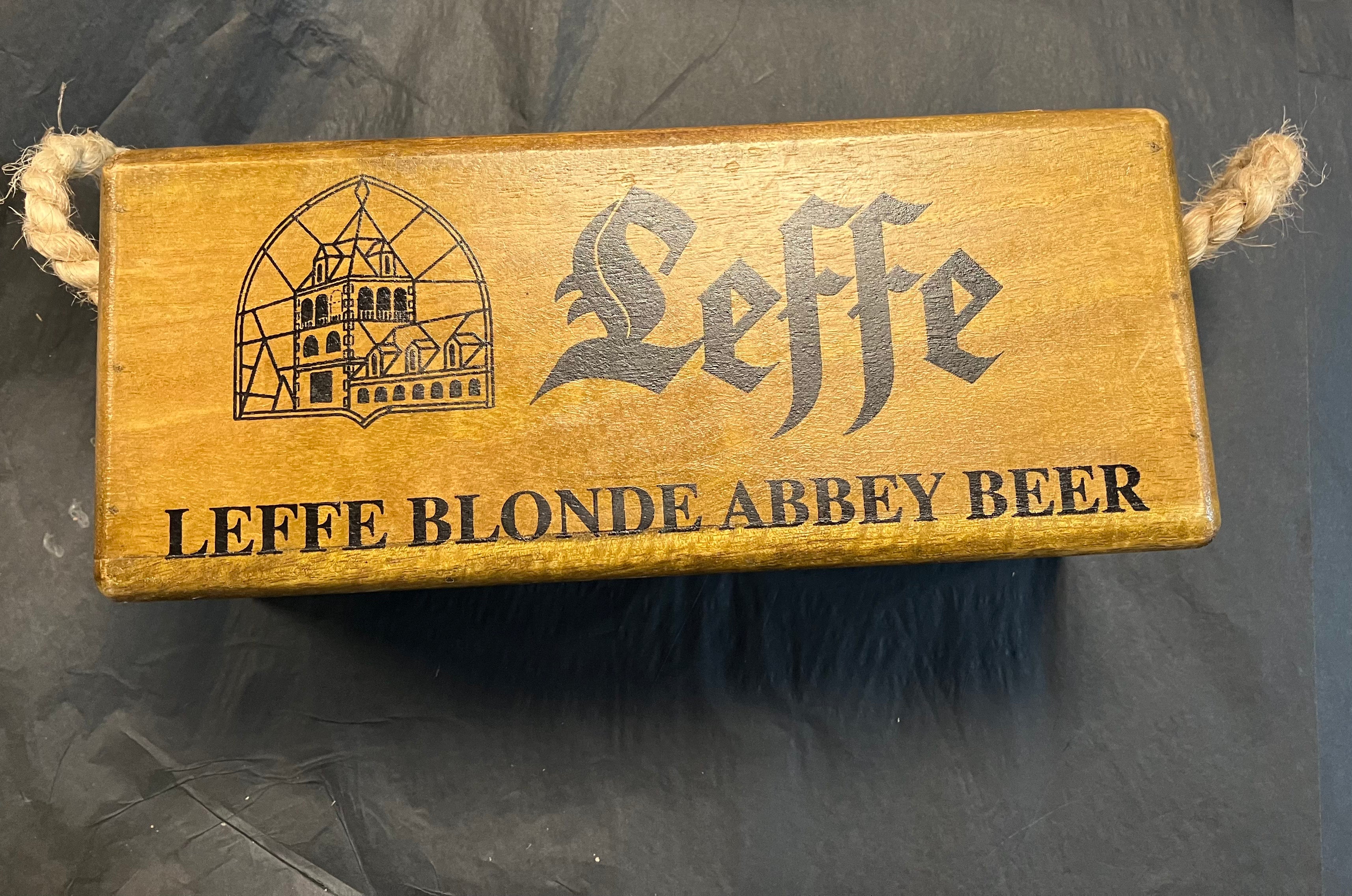 Leffe Beer wooden storage box