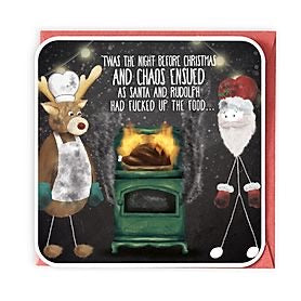 Chaos Christmas dinner Christmas Card - Free Postage!