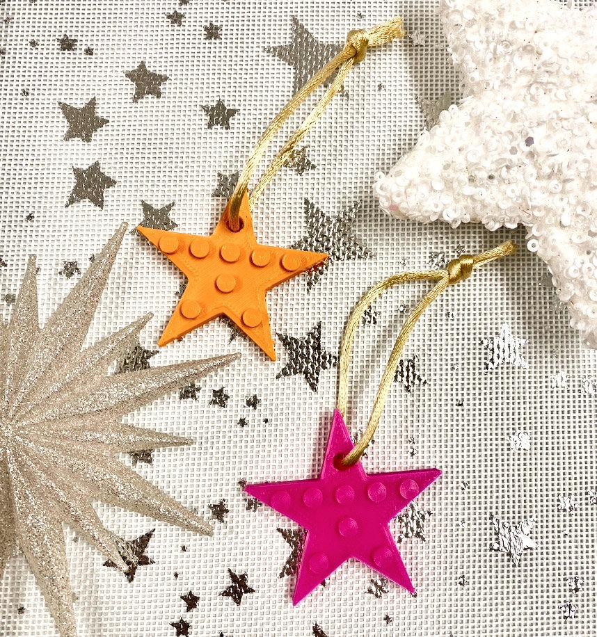 Lego Compatible small Hanger - Star - Choice of colours (Free Postage)
