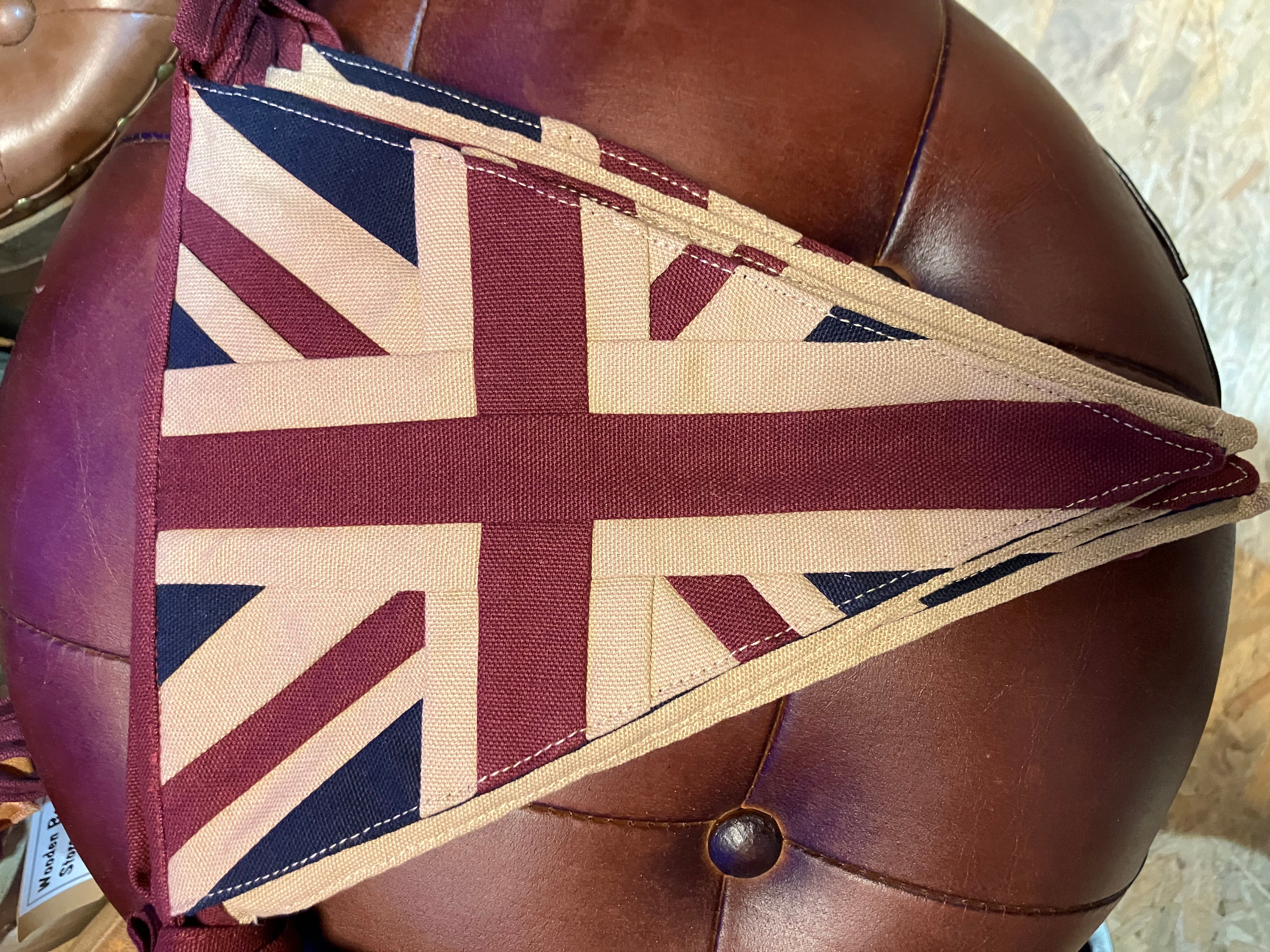 Stunning British Union Jack Quality Bunting Cotton Canvas - Available as Stitched or Printed