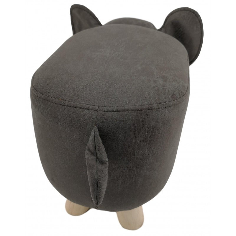 suede animal footstool - dark grey elephant Stool