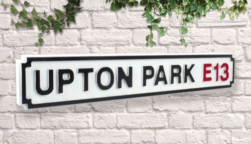 West Ham Upton Park Vintage wooden Road Street Sign