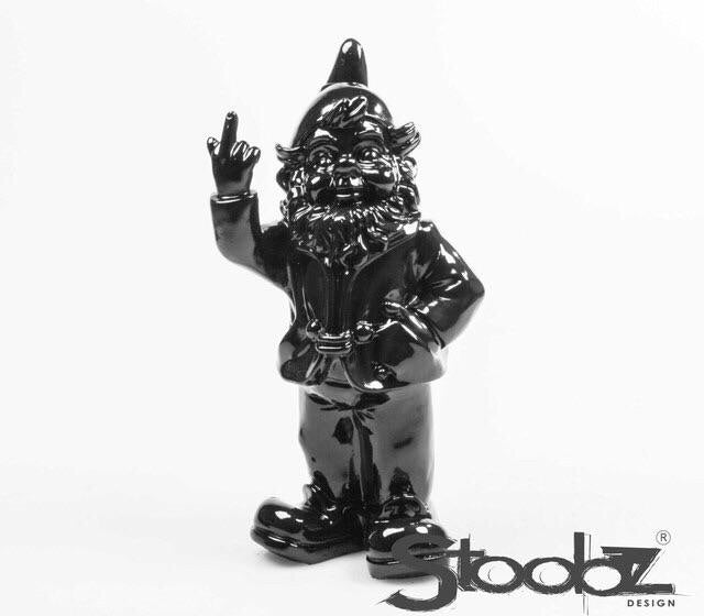 Stoobz Black Naughty gnome swearing - medium