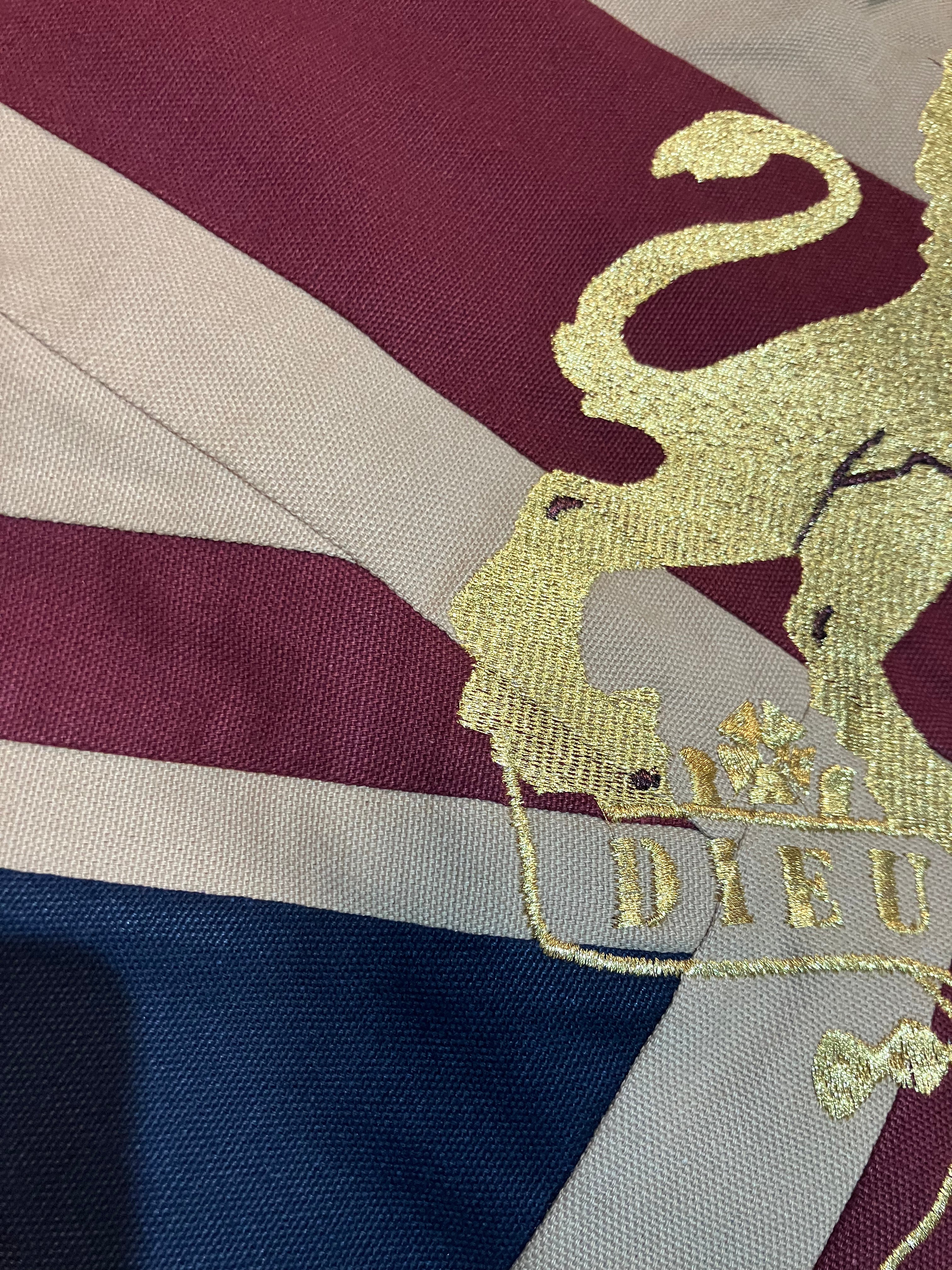 Golden crested Union Jack flag