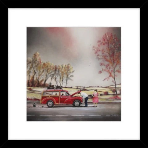 Morris Minor Roadside Problem - Adam Barsby Art Picture