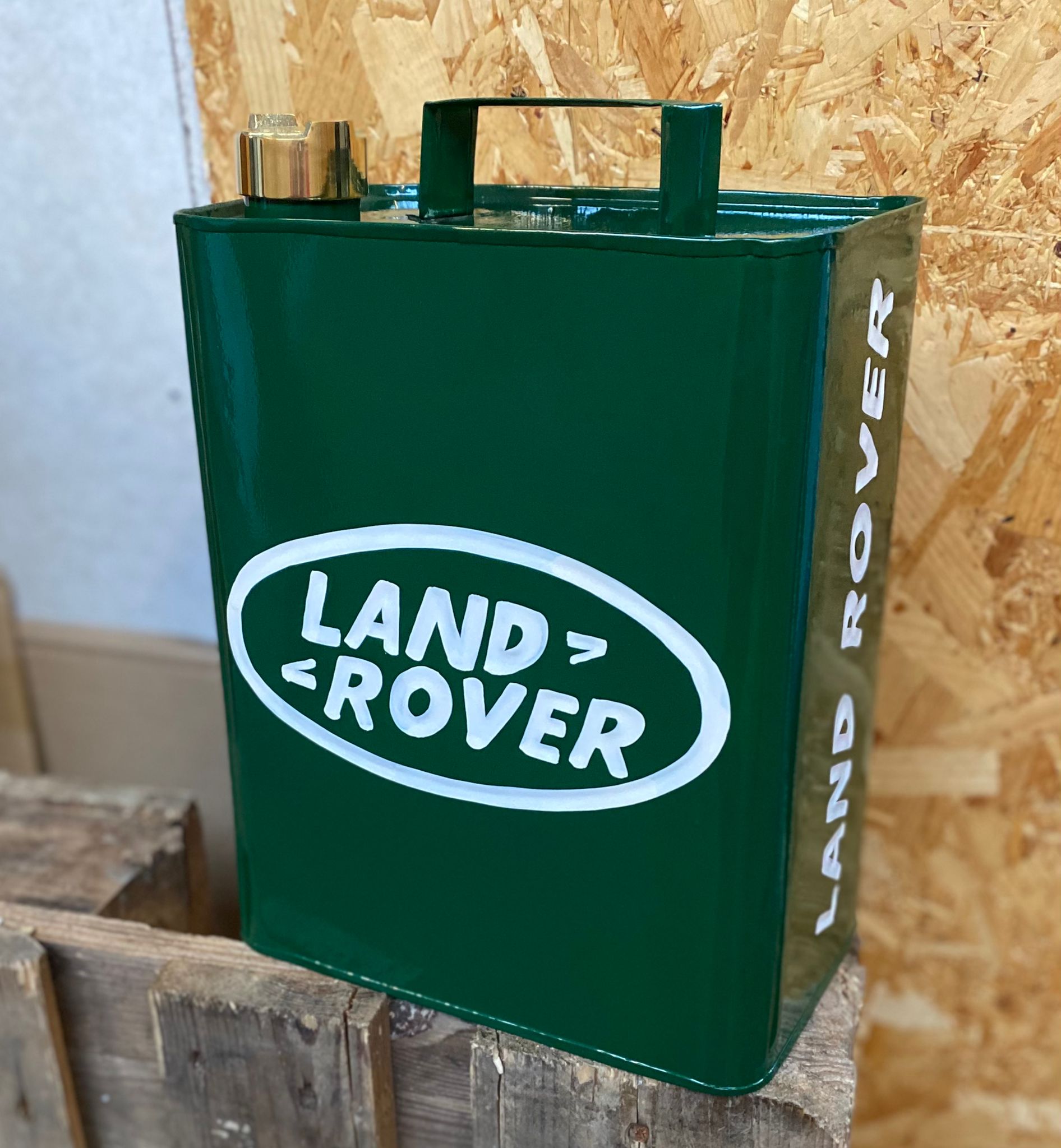 Hand painted Land Rover Aluminium Oil Petrol Jerry can