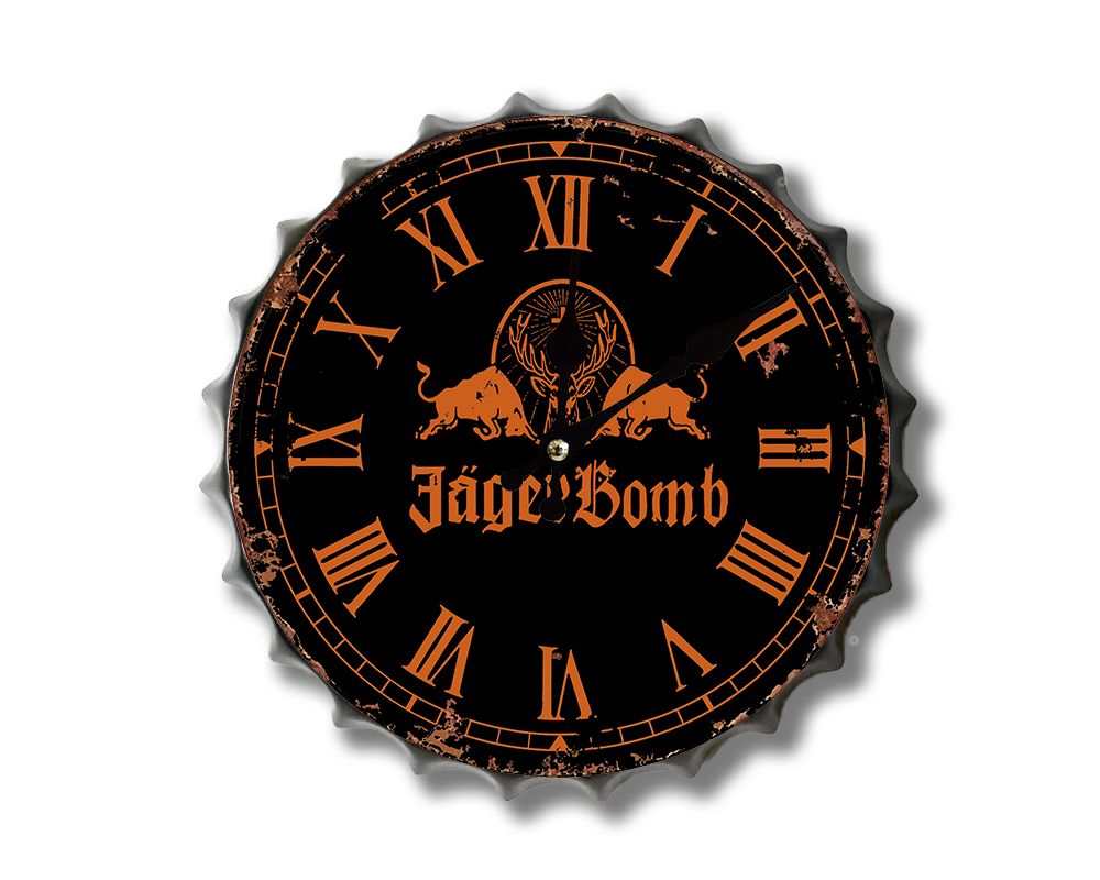 Jager Bomb Bottle top Clock cap 30cm - SALE