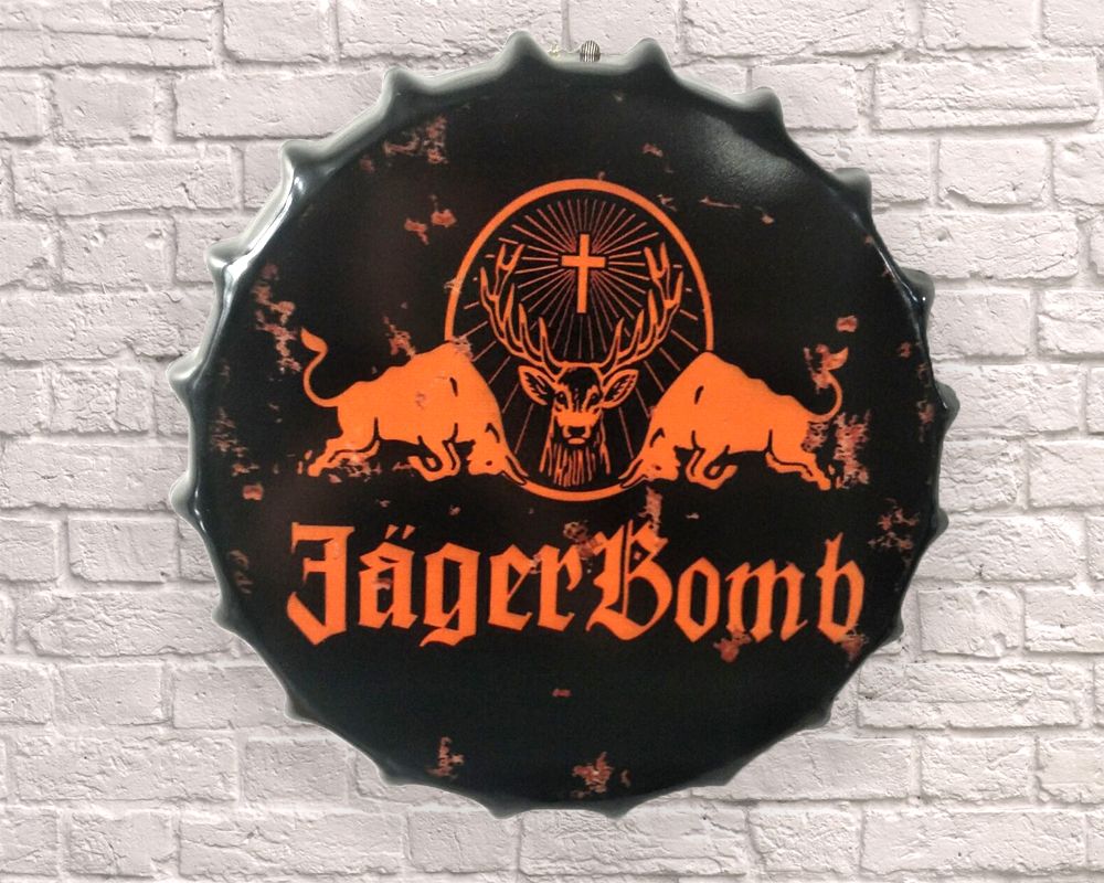 jaegerbomb giant metal hanging bottle top