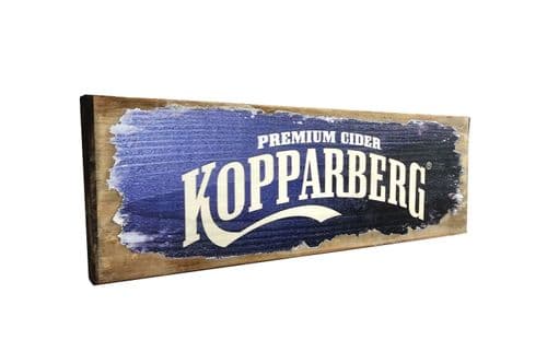 Koppaberg Cider Aged Wooden Bar Sign Plaque - SALE
