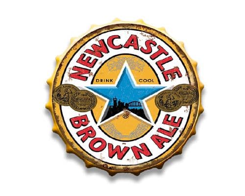 Newcastle brown Ale large giant Bottle top cap 30cm