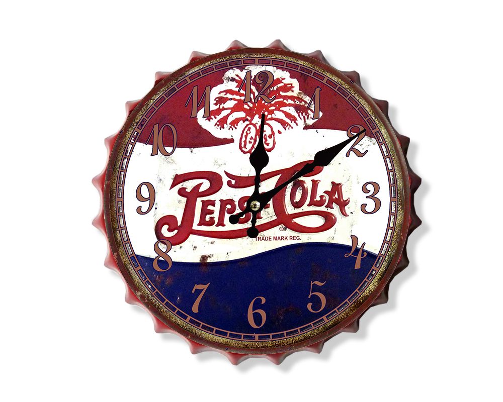 Pepsi Bottle top Clock 30cm