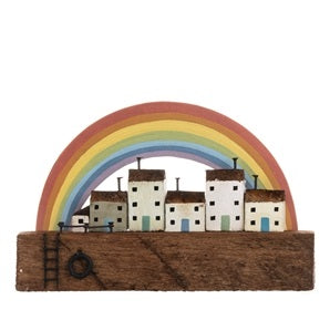 Shoeless Joe Rainbow Coastal Cottages Scene