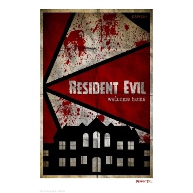 Resident Evil Welcome Home Licenced A3 Print