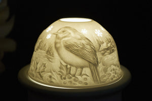 Robin German Ceramic Tea Light Dome Candle