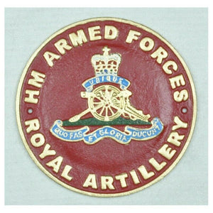 Royal Artillery HM Armed Forces Military Hand Painted Solid Cast Iron Wall Sign Plaque