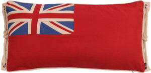 British Red End Ensign Nautical Union Jack Flag Filled Tea Stain Cushion