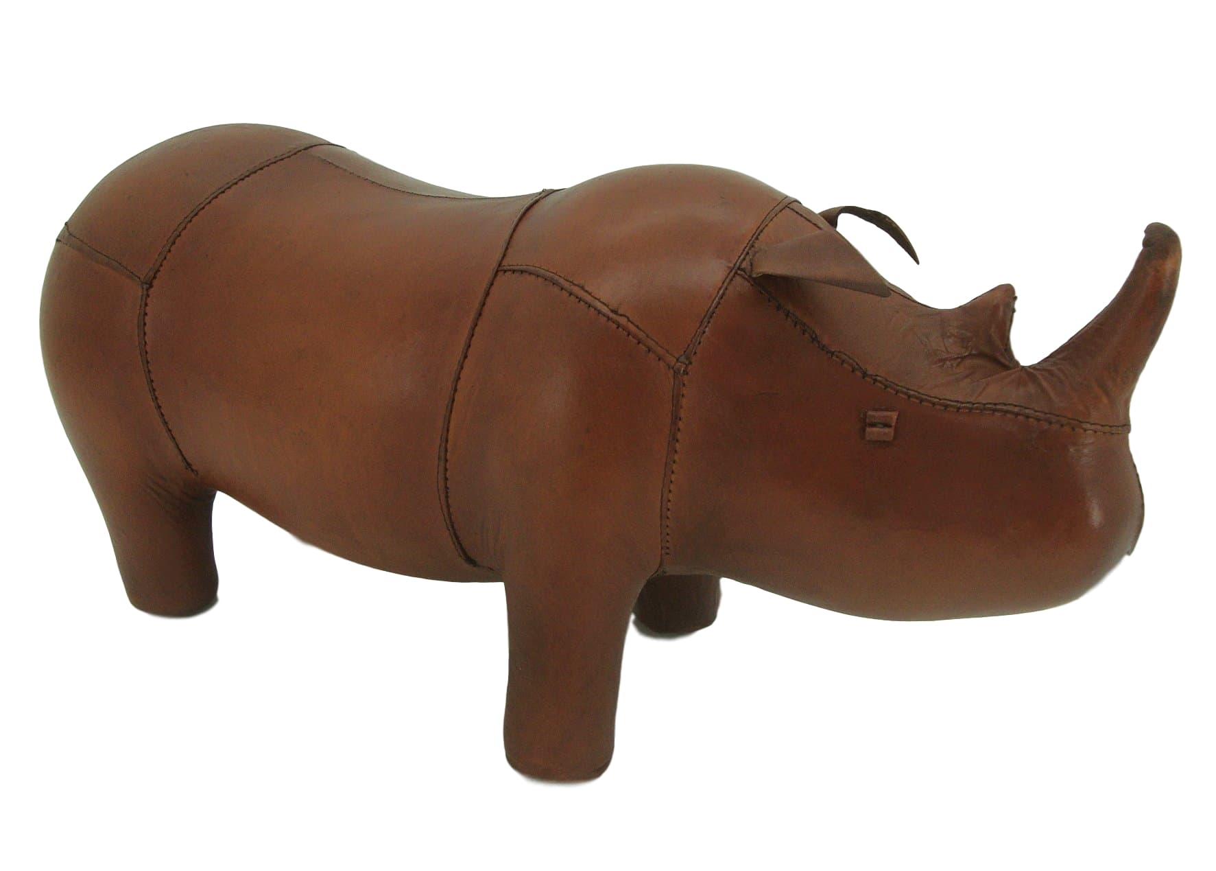 leather rhino footstool