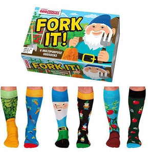 United Odd Socks Box Set of 6 Odd Socks - Fork it Gardeners SALE