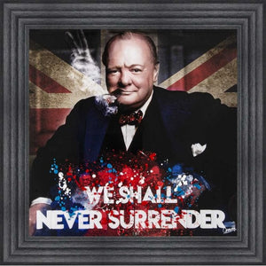 Winston Churchill Framed Liquid Art Picture